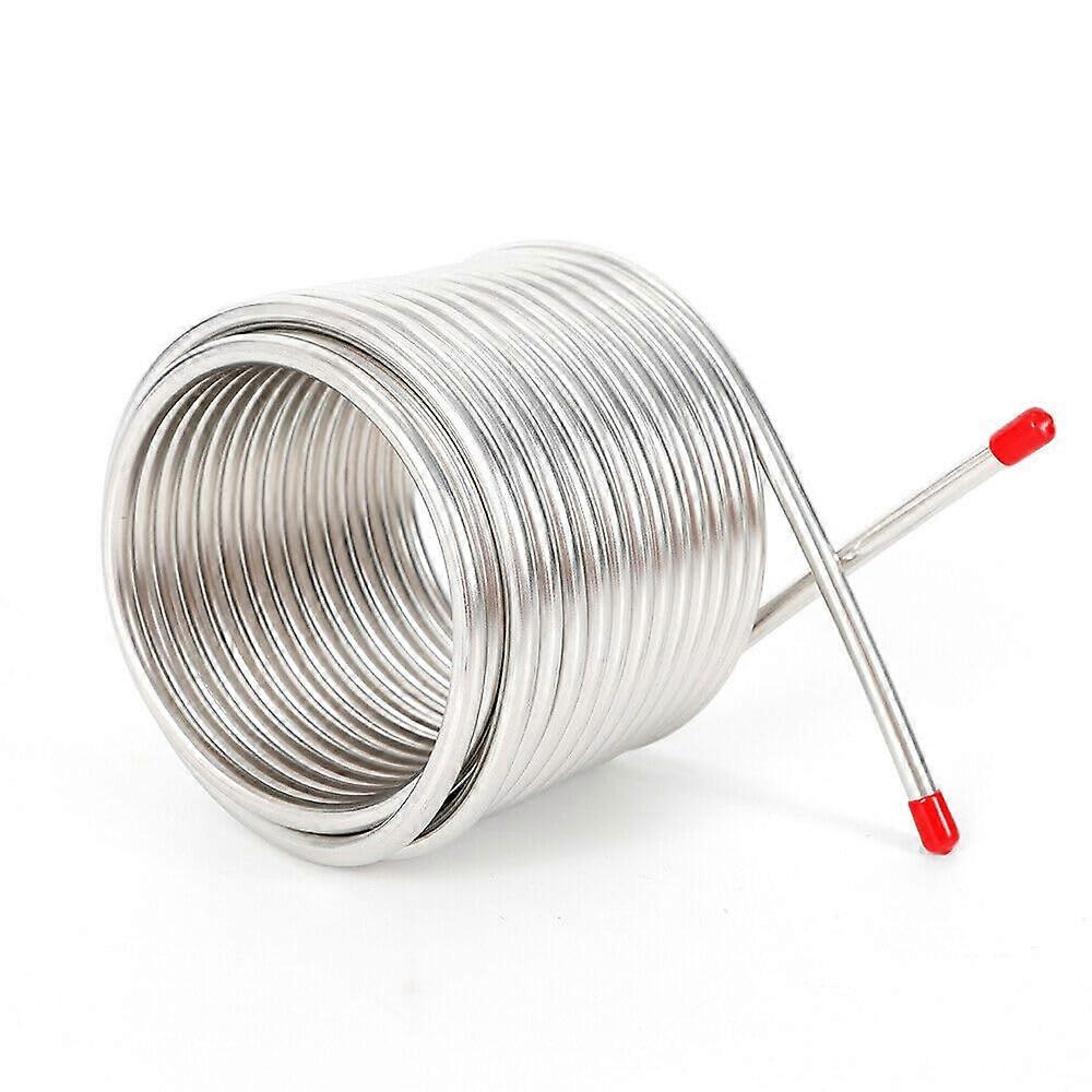 304 Stainless Steel Double-Layer Wort Chiller for Homebrew Kettle 0.31 in Tube Diameter Quick Cold Break System