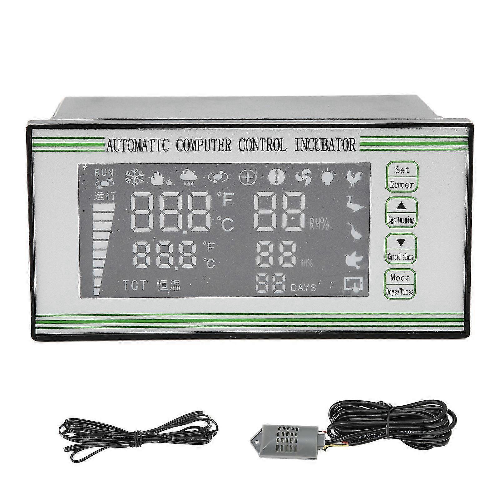220V Egg Incubator Machine with Temperature Humidity Sensor Probe - For Chicken, Duck, Quail - Egg Incubator Temperature Controller