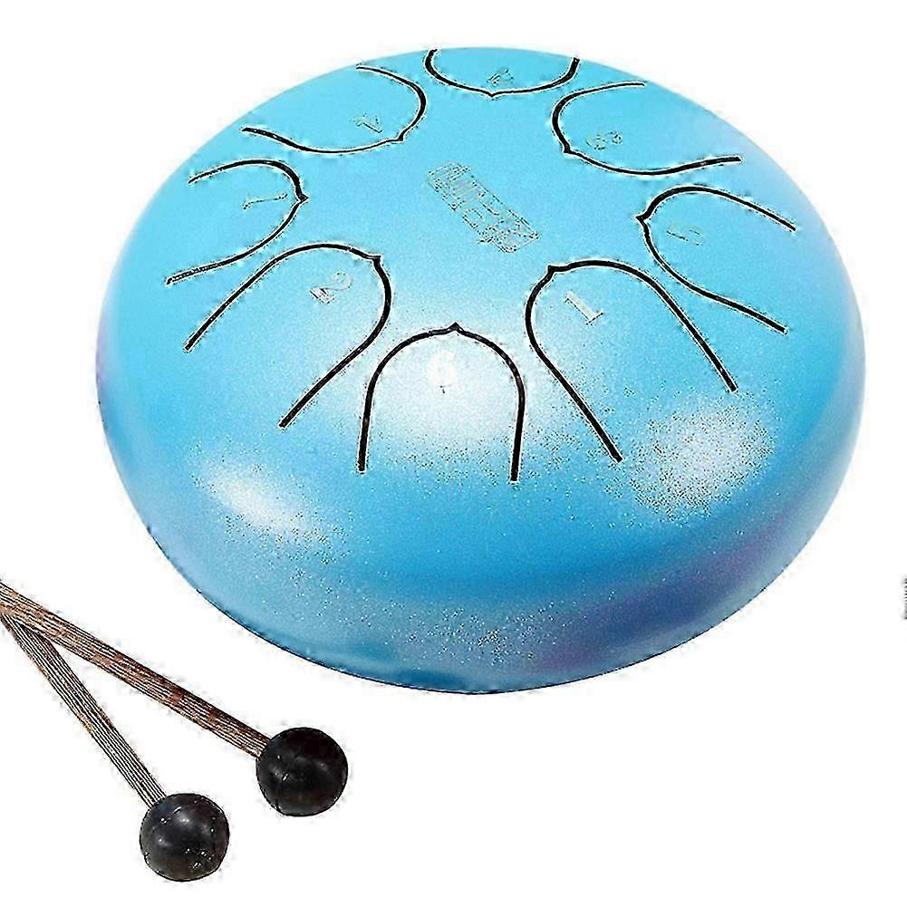 Nature Steel Drum Kit Tongue Drum 6 pouces 8 Tune Steel Hand Pan Drum Tank Drum Percussion