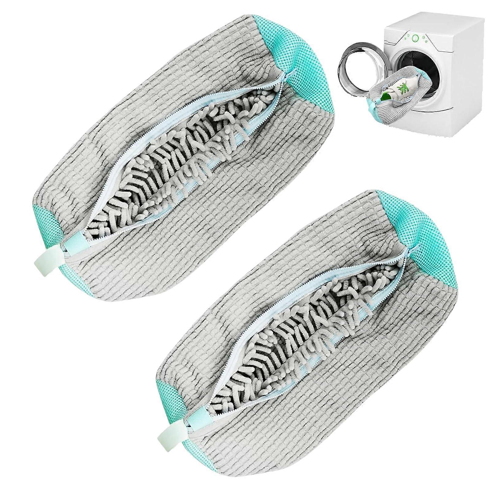 Reusable Laundry Shoe Bag for Washing Machine and Dryer, Premium Zippered Mesh Bag for Sneakers, 2PCS