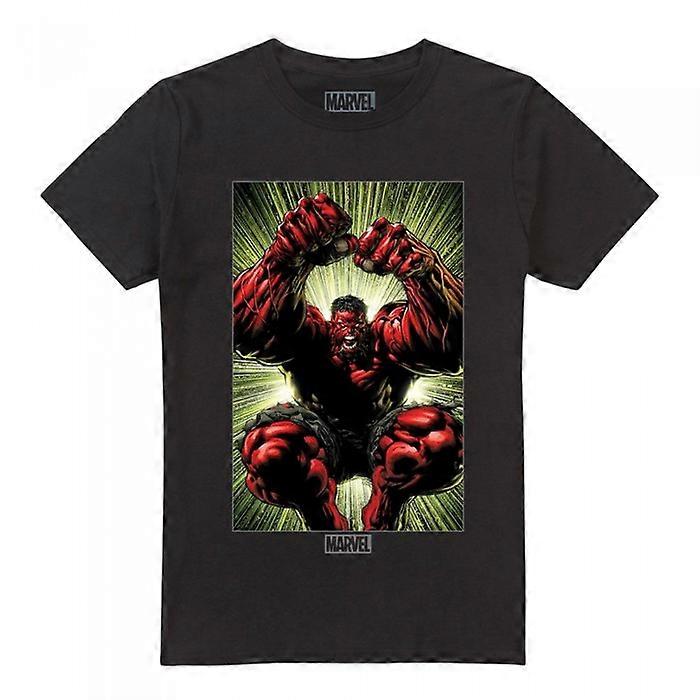 Marvel Mens Red Hulk Attack T-Shirt