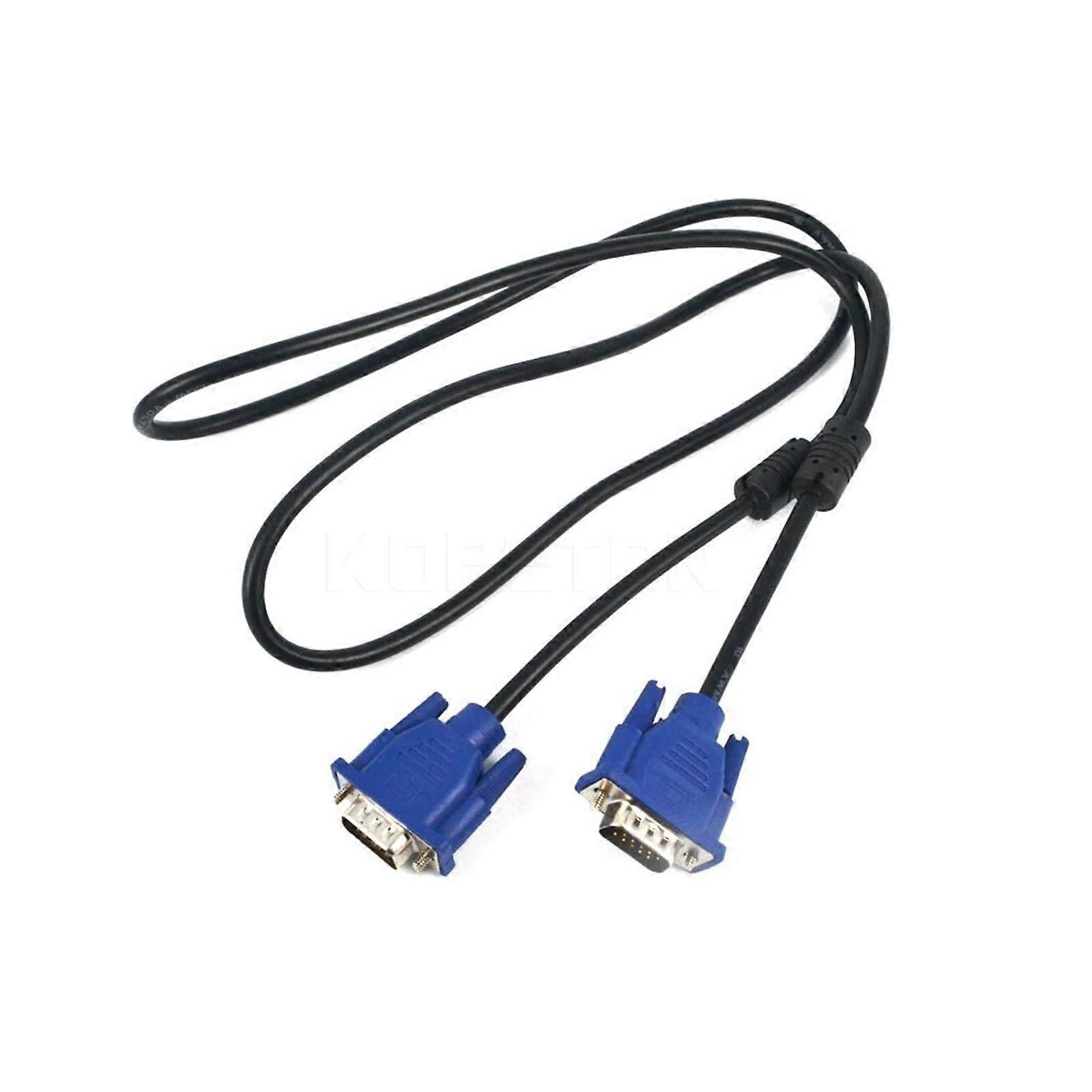 VGA to VGA Male-to-Male Extension Cable 1.3M Compatible with Computer Monitor Projector PC TV Adapter
