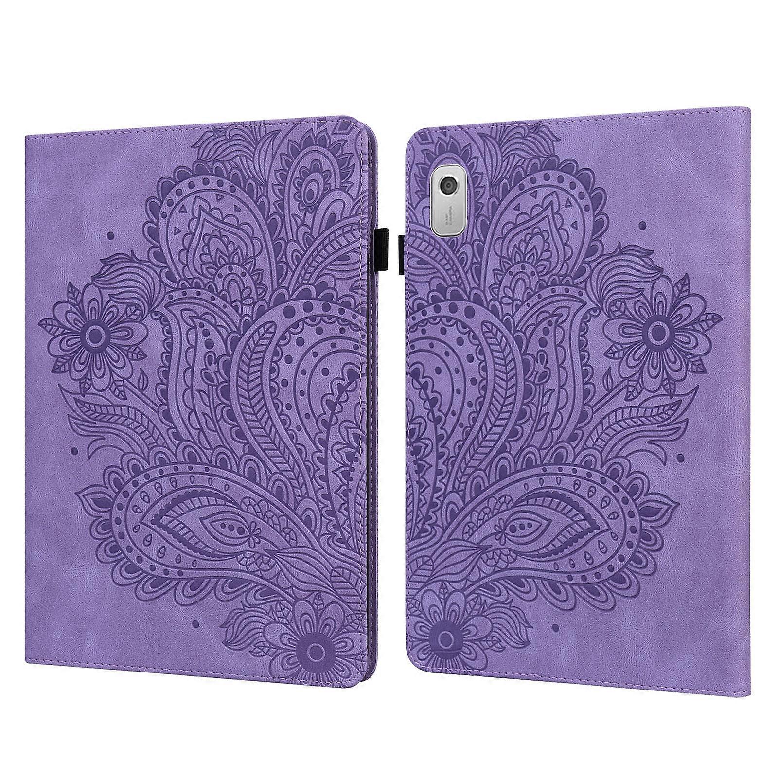 For Lenovo Tab M9 Peacock Embossed Pattern Leather Tablet Case