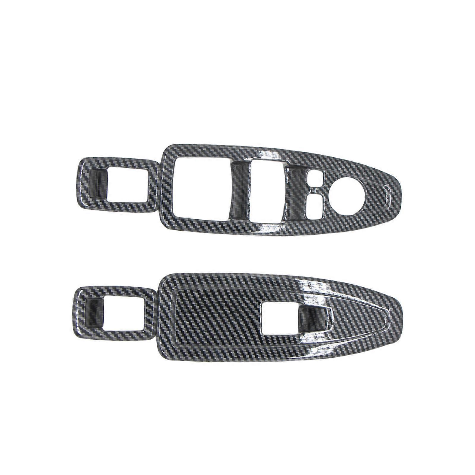 Easy Install Glass Lift Button Cover Trim Stylish Carbon Fiber Look Window Switch Panel for 3GT F20 F30 F31 F32 F34 F36