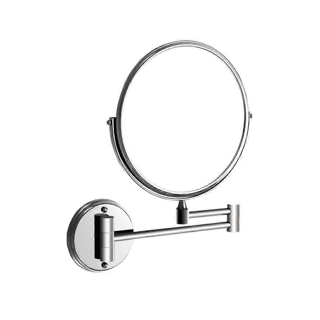Wall-Mounted Makeup Mirror Retractable Folding Magnifying Mirror for Bathroom, Punch-Free, Color 1