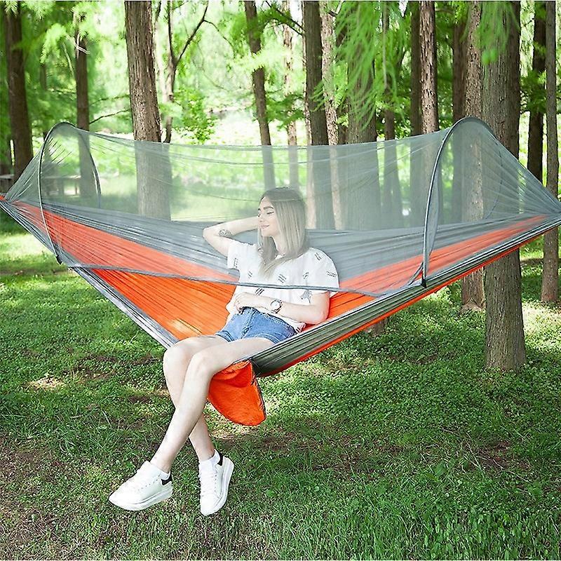 Portable Outdoor Nylon Hammock With Mosquito Net