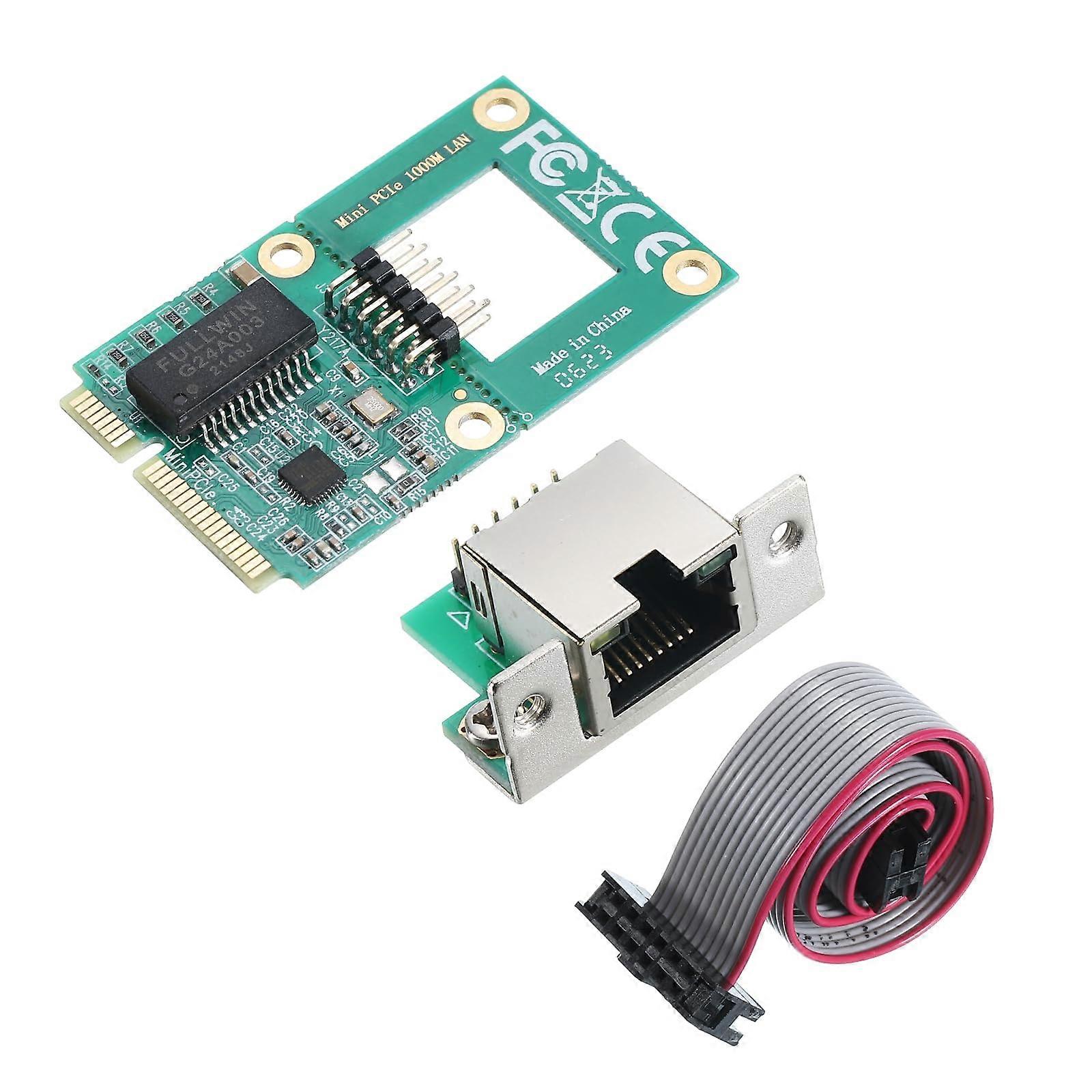 Mini PCIe RJ-45 Gigabit Network Card 8125B 1G Ethernet Port 1000Mbps High Speed for Desktop, PC, Office Computer