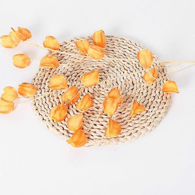 Artificial Flowers and Bouquets Simulation Lantern Flower Orange 2pcs