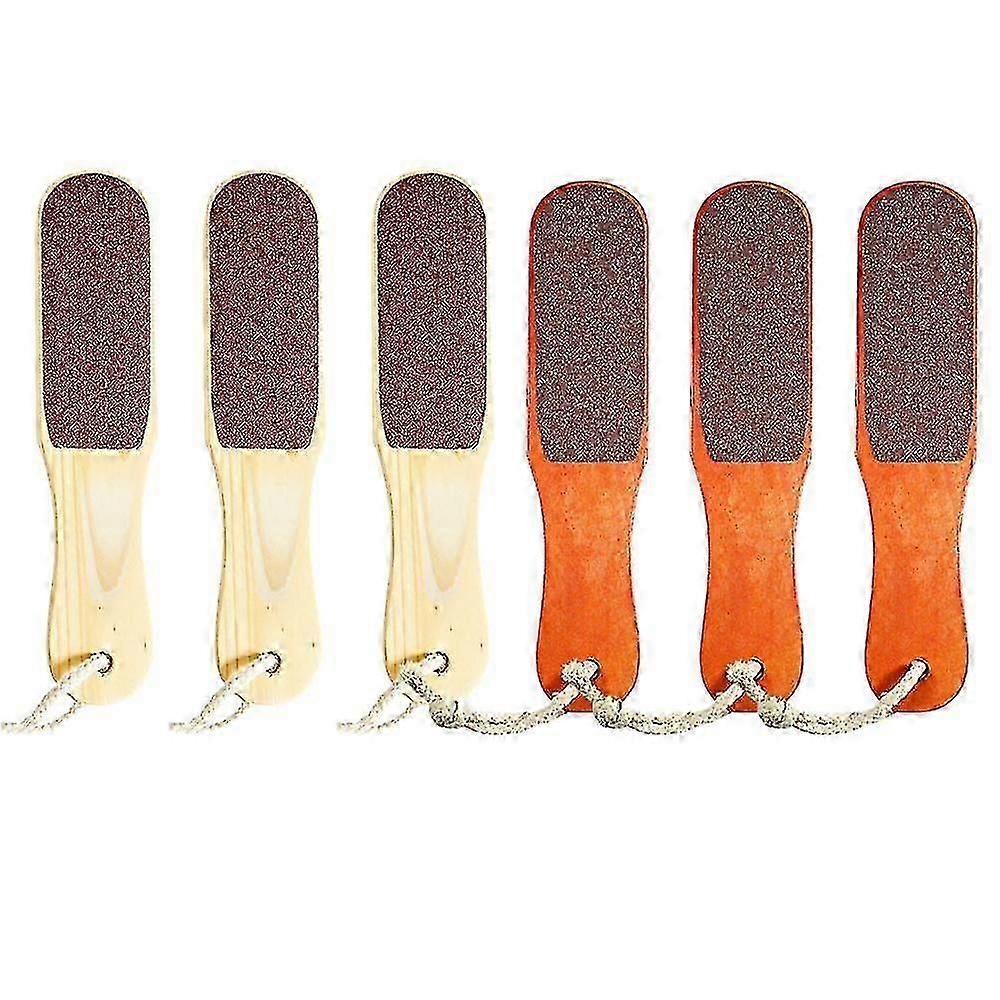 2-seitiges Fußfeile Holz (6er-Pack)professionelle Kallus-Datei