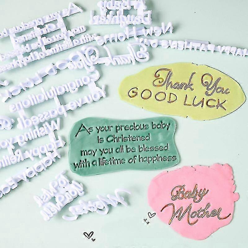 13pcs/set Creative English Alphabet Biscuit Mold Diy Baking Tools For Fondant Printing Cake Molds