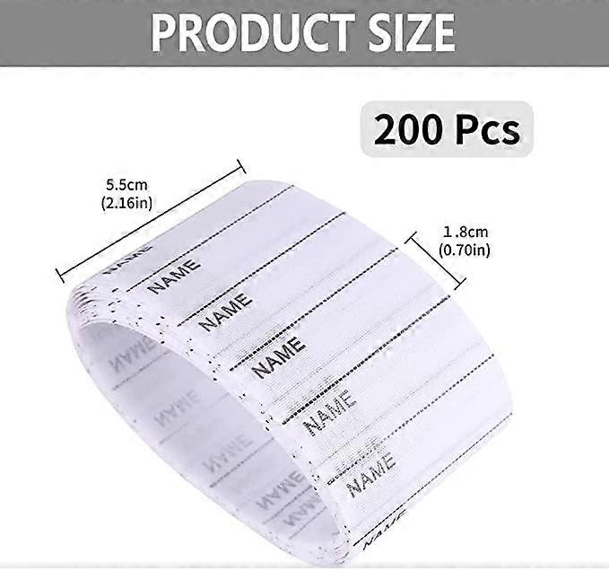 Laundry Labels Pack of 200 Name Labels for Sew-on or Iron-on Name Tags Clothing Label Name Tags for Iron-on