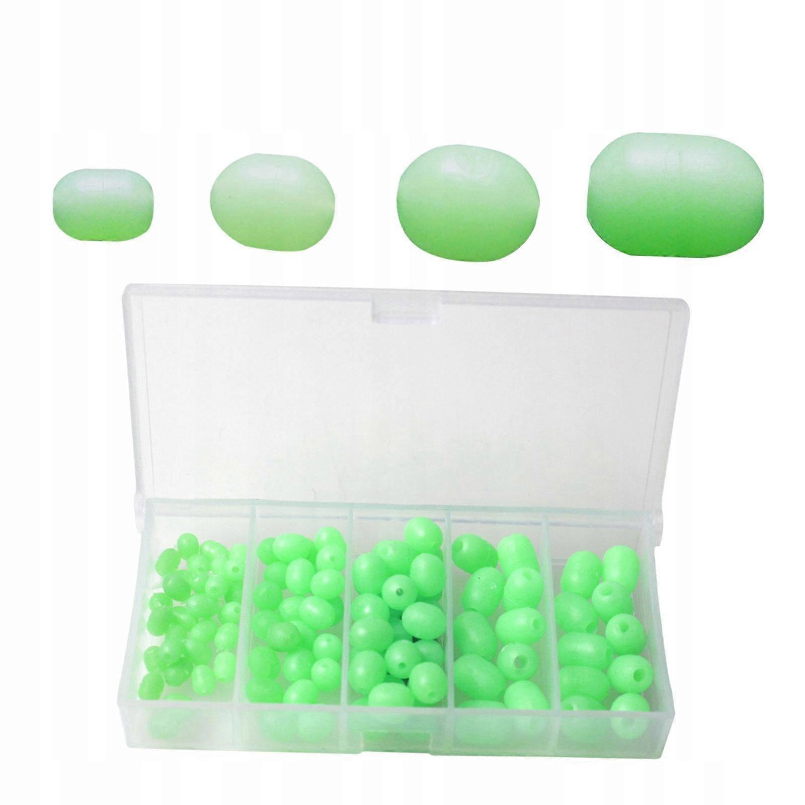 100pcs Luminous Oval Fishing Beads