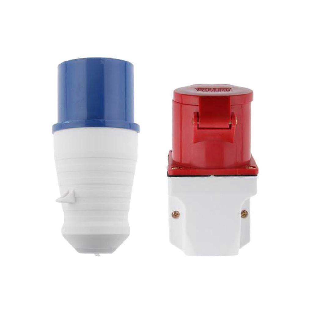 3 Pin(2P+E) + 4 Surface Wall Waterproof IP44 32A Combo Set