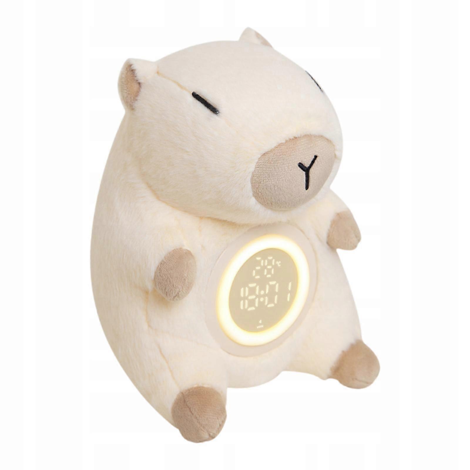 Capybara Alarm Clock For Kids, Kapibara Plush Toy, Sweet Night Light, Soft