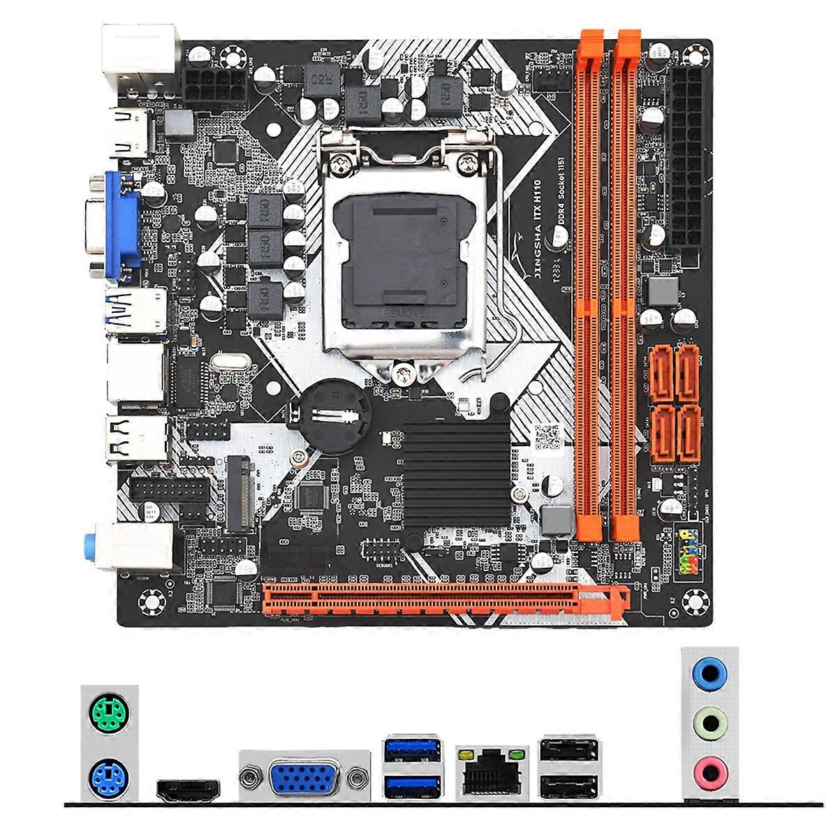 H110 Computer bundkort ITX LGA1151 DDR4 understøtter 32GBGigabit Ethernet M.2 Nvme PCI-E3.0 16X H110 bundkort