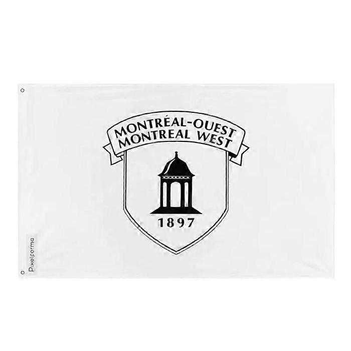 Flag - Montreal-West - 64 x 96 cm - Polyester - Double-sided print - Iron grommets