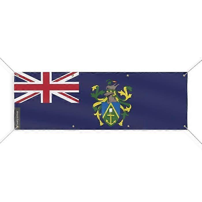 Pitcairn Islands Flag Banner 8 Grommets 40x120 cm