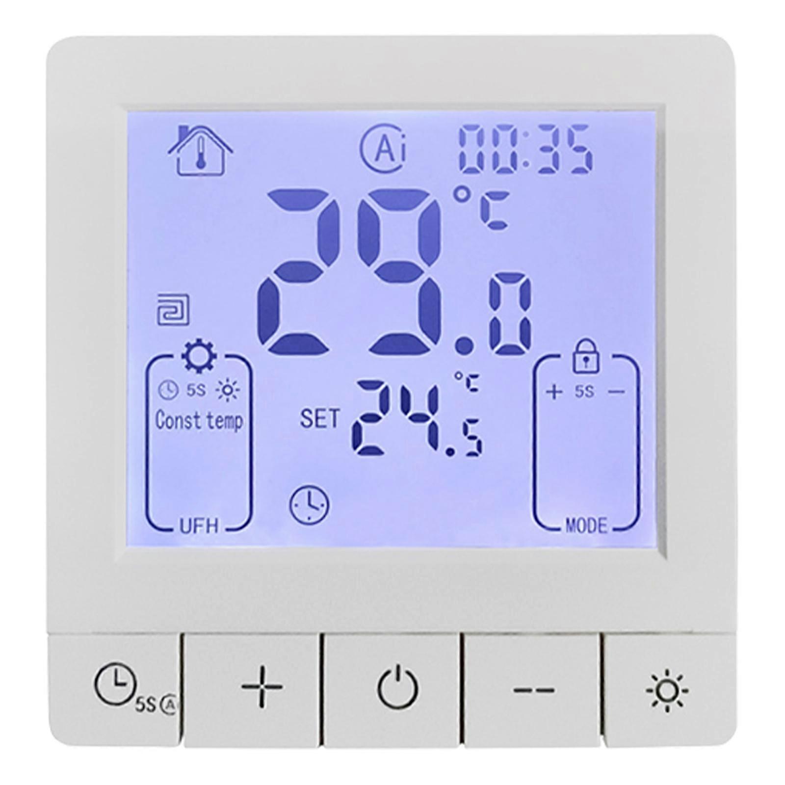 LCD Display Underfloor Heating Temperature Controller 25A Programmable Room Thermostat Intelligent Wall Thermostat