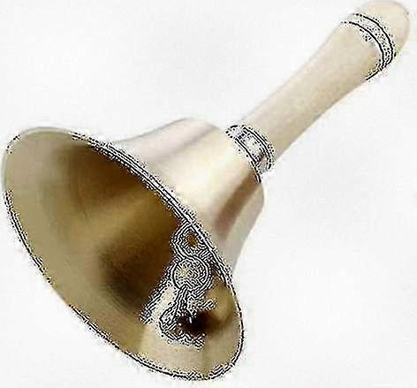 Loud Brass Hand Bell for Classroom Use - Metal Service Bell with Comfortable Handle, Ideal for Various Settings