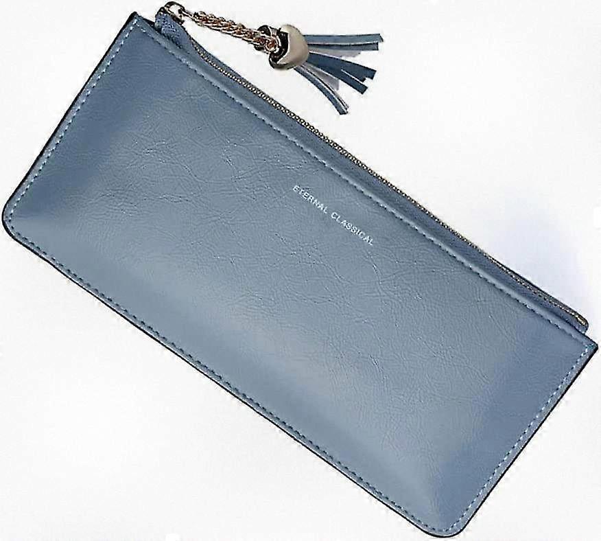 Stylish Ultra-thin Long Wallet Handbag for Everyday Use, Perfect for Daily Life Needs (blue)