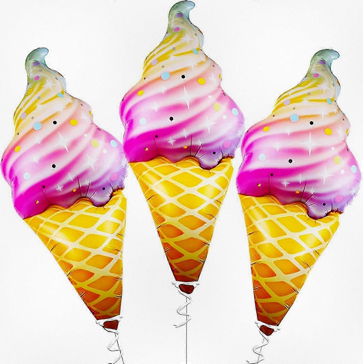 Decorative 90CM Ice Cream Cone Balloon Set - Perfect for Ice Cream Party Decorations | Ice Cream Balloons for Celebrating an Ice Cream Birth