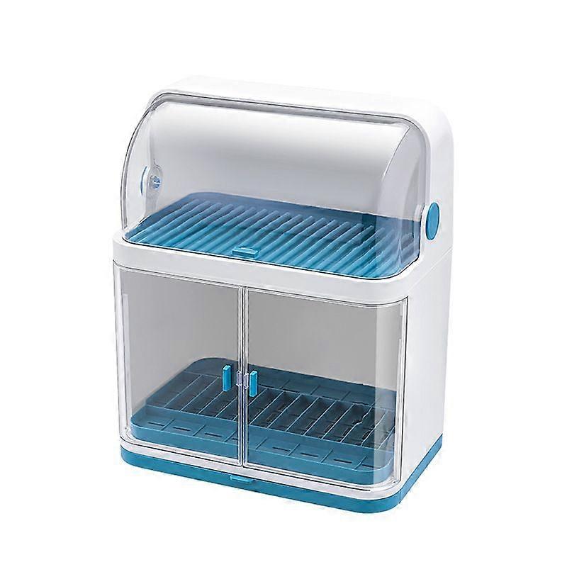 Kitchen Tableware Storage Organizer Storage Cabinet Double Drain Bowl Rack