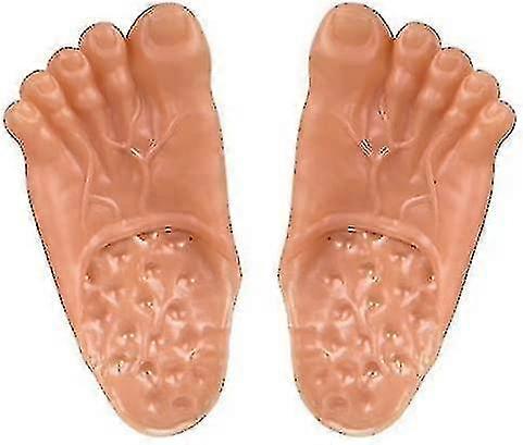 Gigantiske store jumboføtter dekker hudfarge