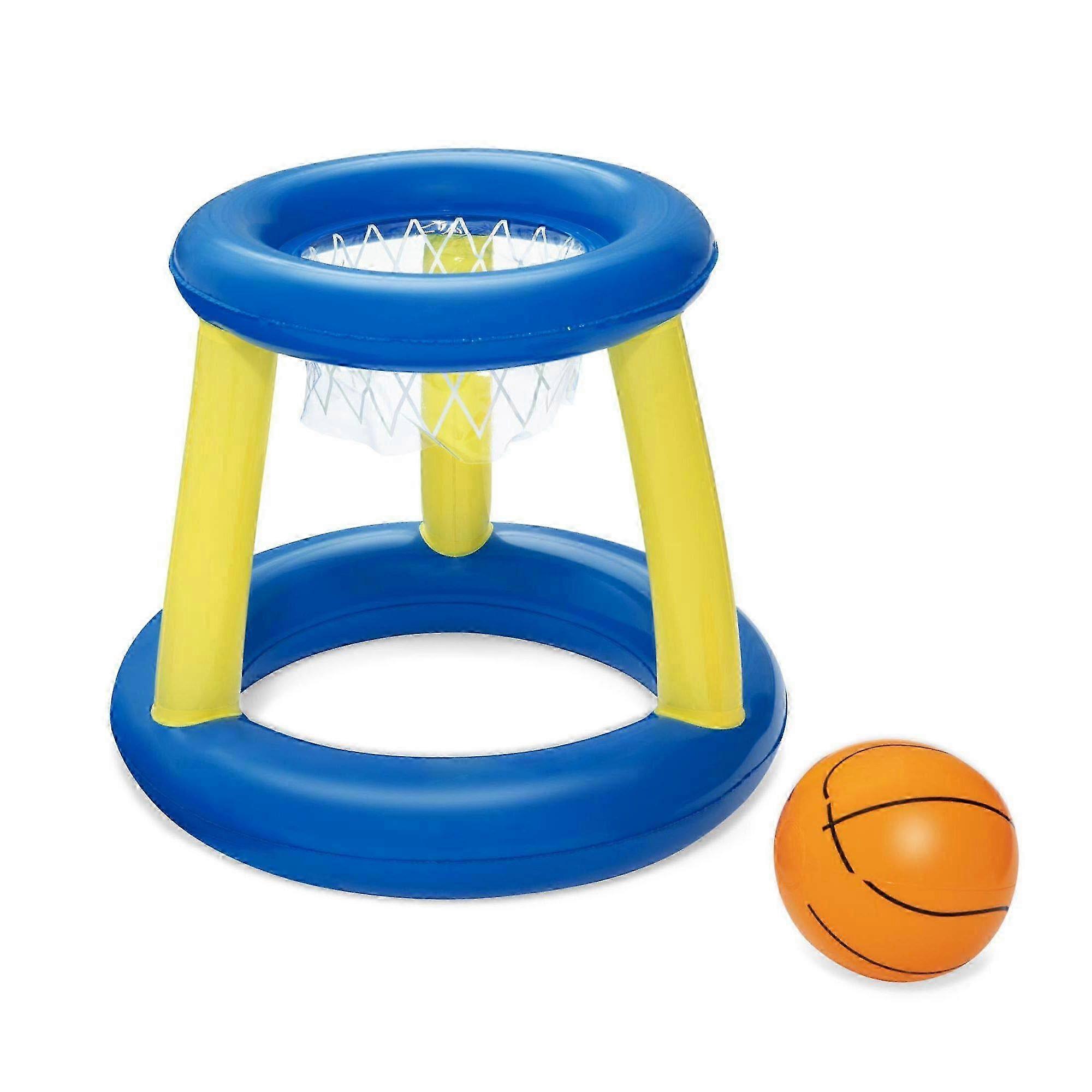 Inflatable Basketball Swimming Set, Floating Pool Game, Orange