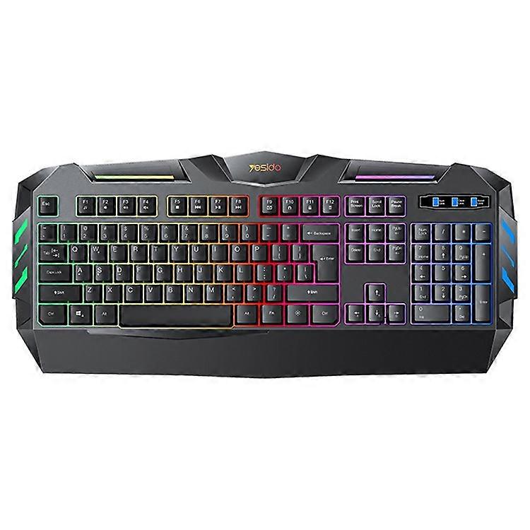 YESIDO KB21 1.5m USB Wired Keyboard 104-key Gaming Keyboard with Breathing Light