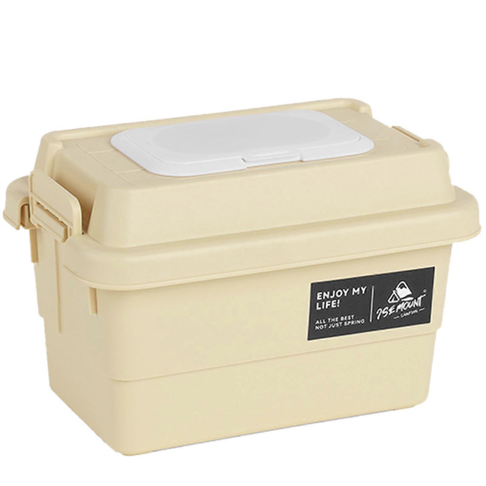 Outdoor Napkin Paper Tissue Storage Case Seasoning Bottle Organizers Portable Sundries Box Desktop Container Easy to Use Beige