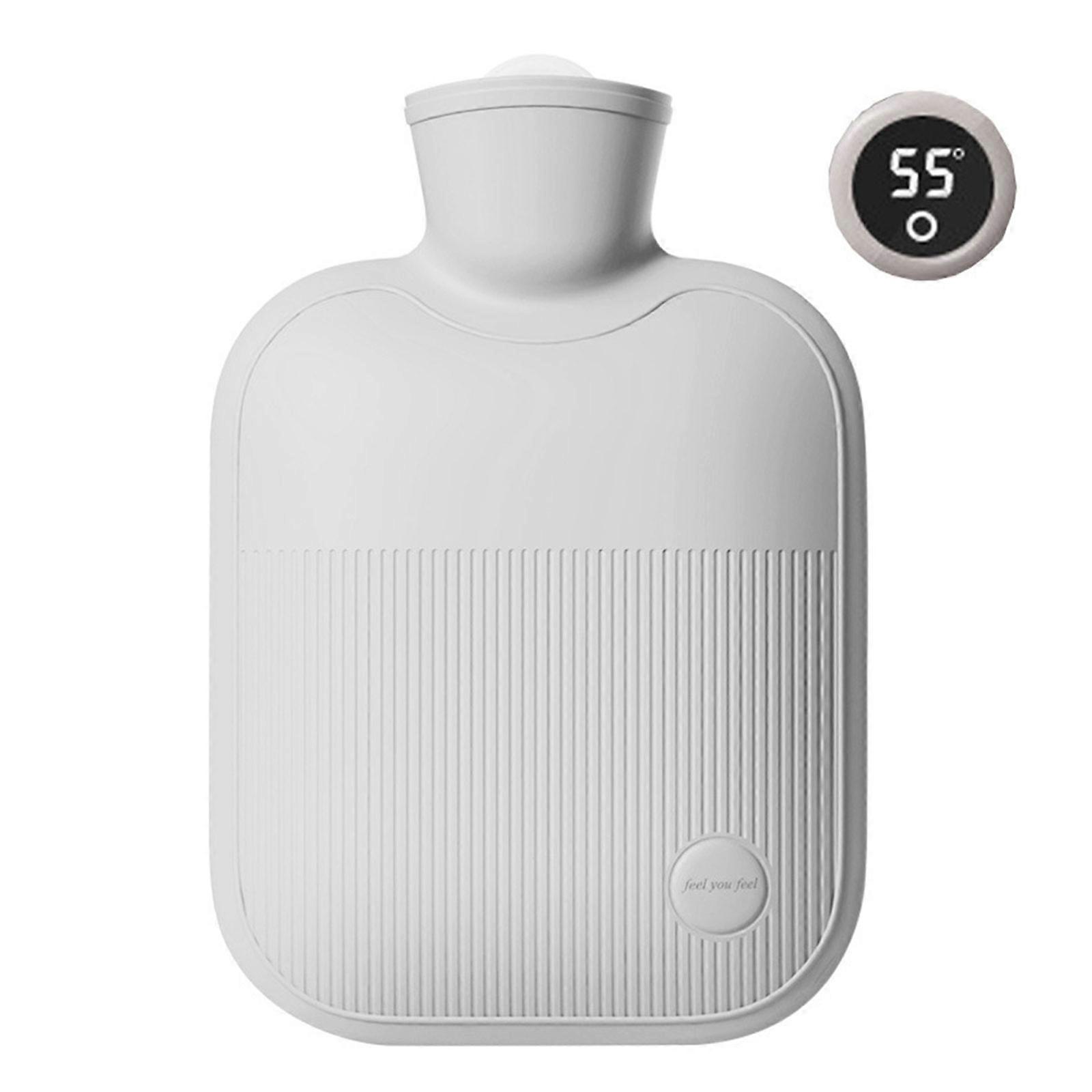 PVC Hot Water Bag with Temperature Display Durable, Environmentally Friendly Safe to Use Hand Warmer in Winter  M