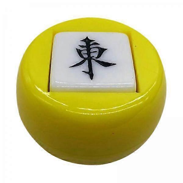 2xChinese Mahjong Dice Board Game Supplies Acrylique Multi Sided Game Dice jaune