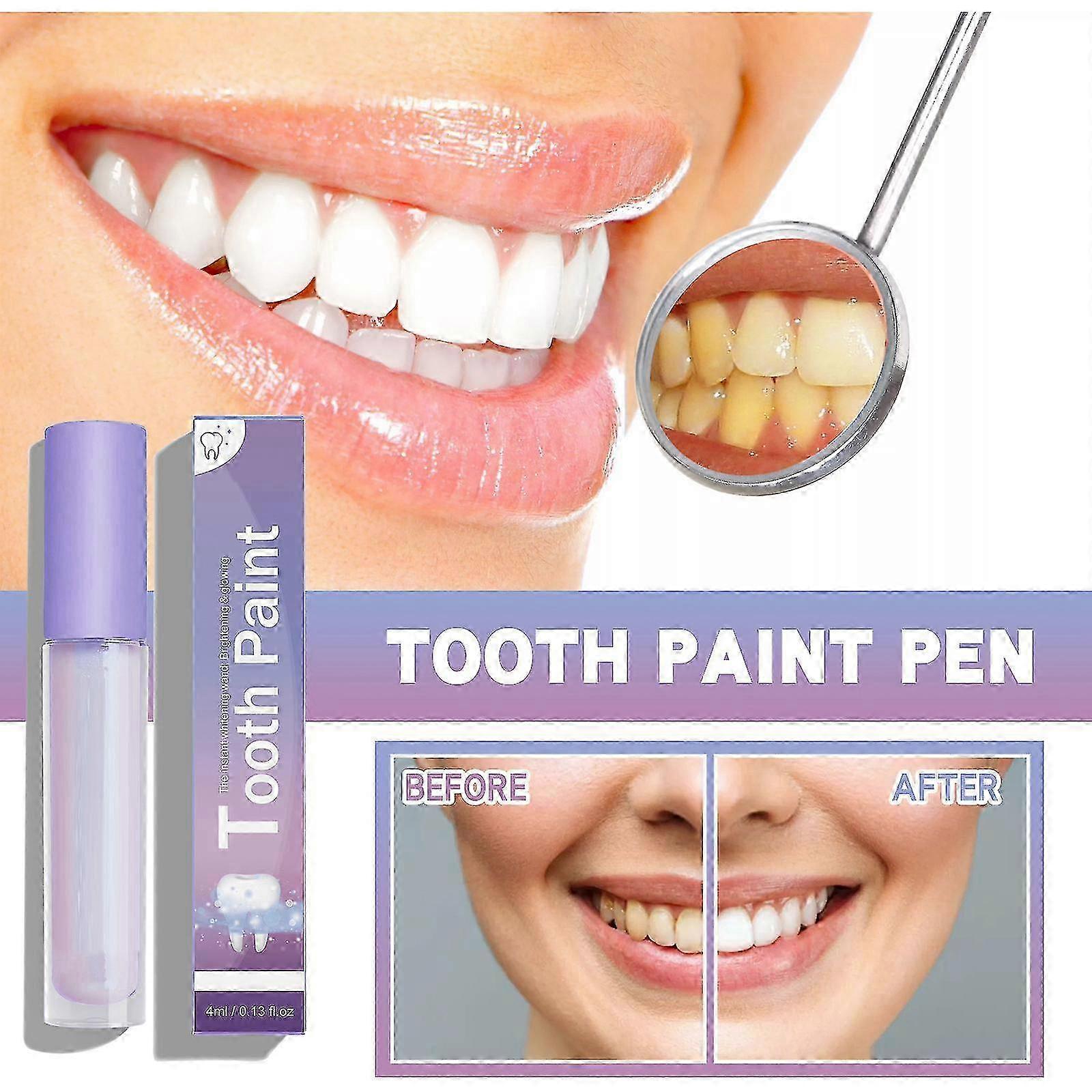 2025 Tooth Gloss Whiter Teeth 4ml, Instant Gloss Results Tooth Gloss Teeth Gloss Teeth Pen Tooth Pen