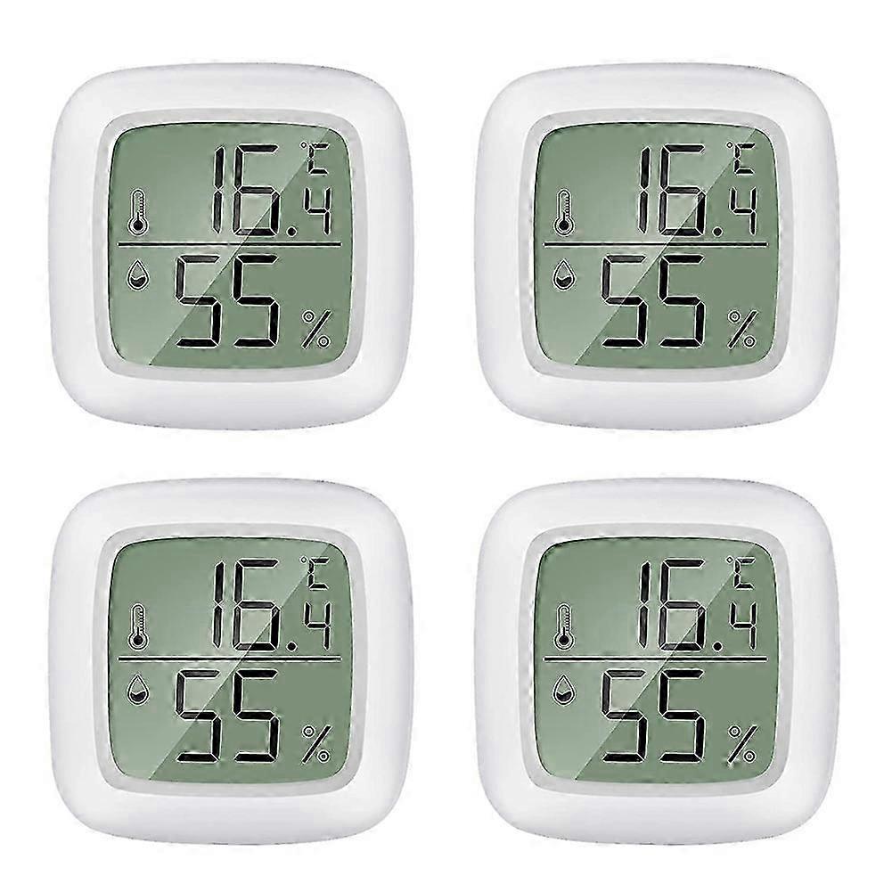 Thermometer Hygrometer Indoor Digital Pack of 4 Mini LCD Thermometer Humidity Meter for Baby Room