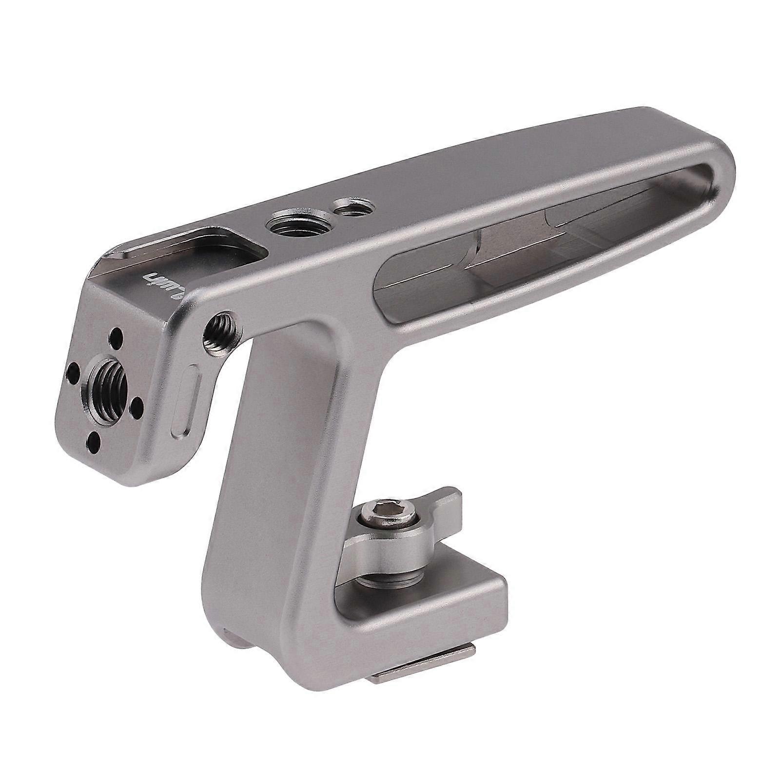 Action Camera Silver Cold Shoe Mount Professional Mic Handle for DSLR Camera