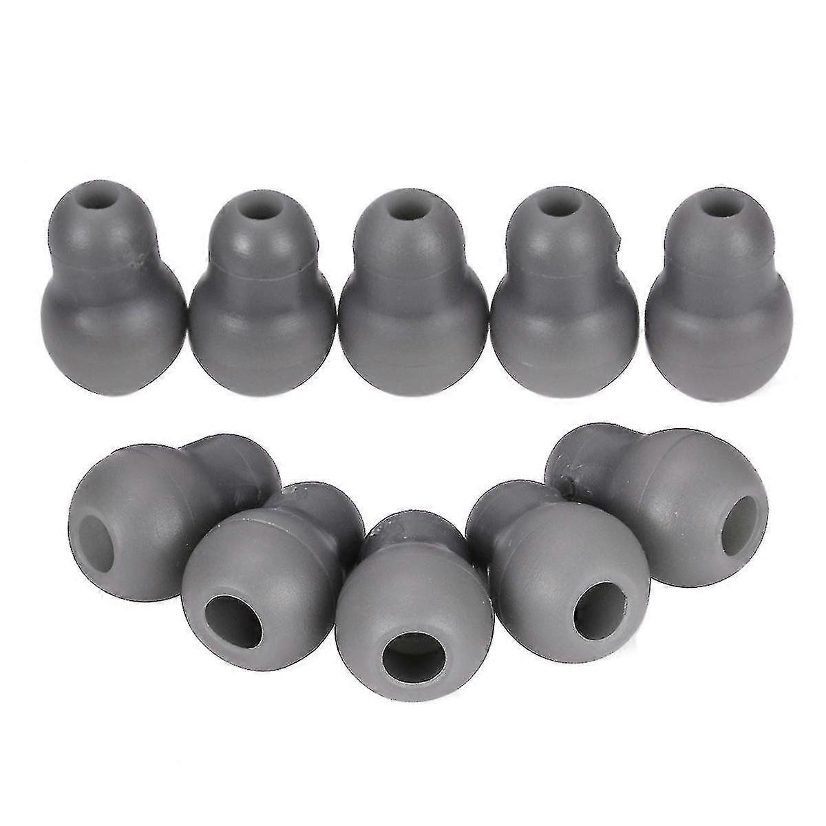 10pcs Gray Silicone Soft Ear Tips for Littmann Stethoscopes, Threaded Earplugs with Ear Protection