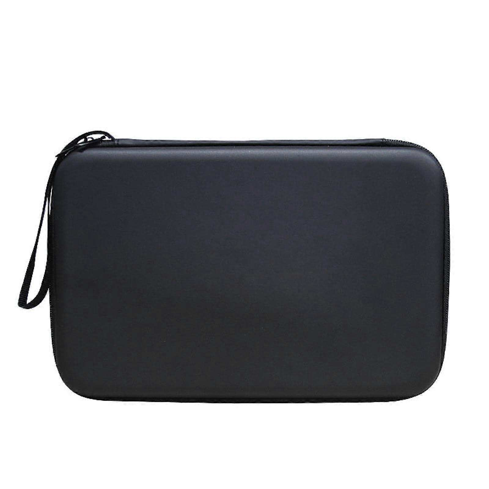 Portable Hard Table Tennis Bag Square Paddle Storage Case Holds 2 Rackets Zipper Closure