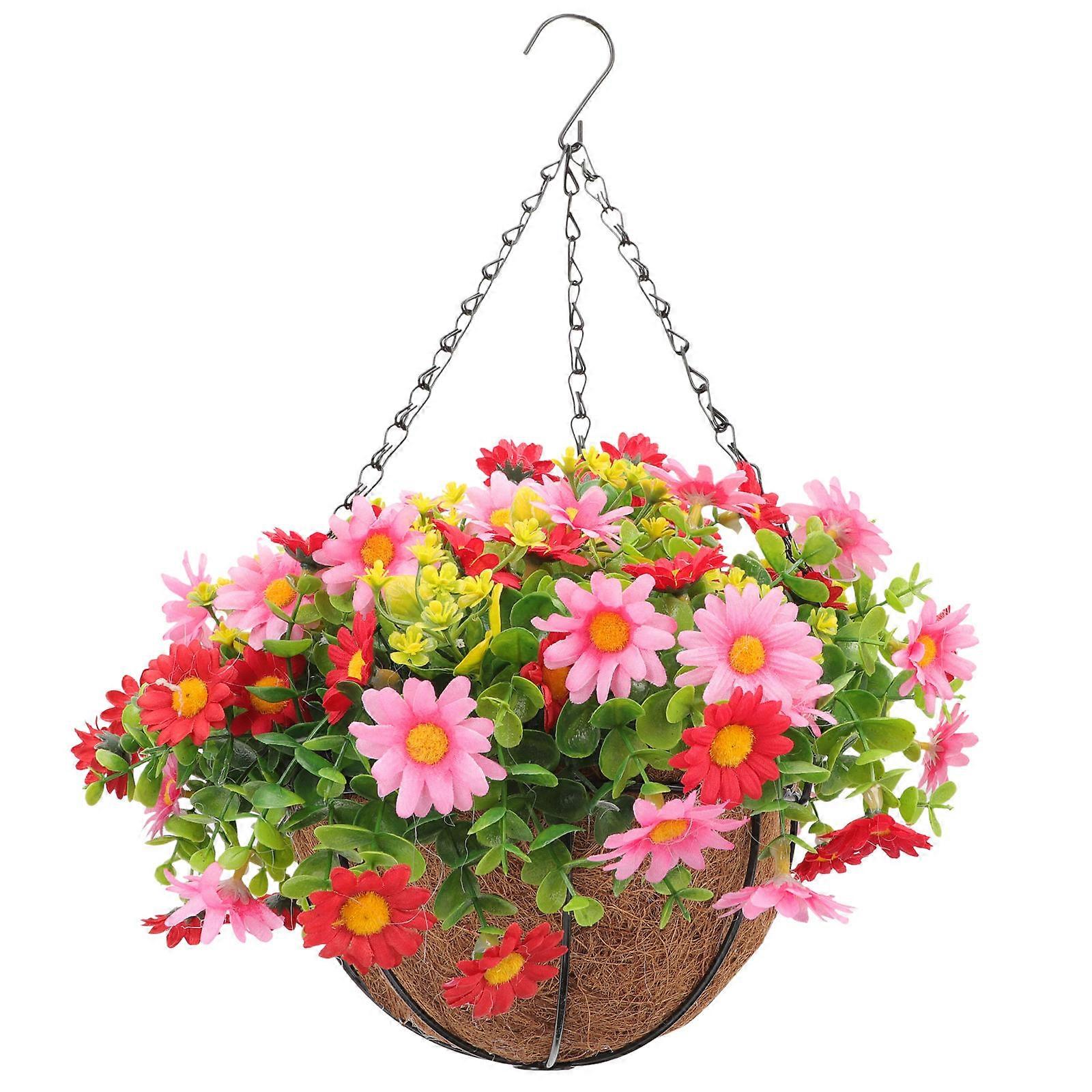 Artificial Plant with Basket, Easy to Display for Space-saving Design