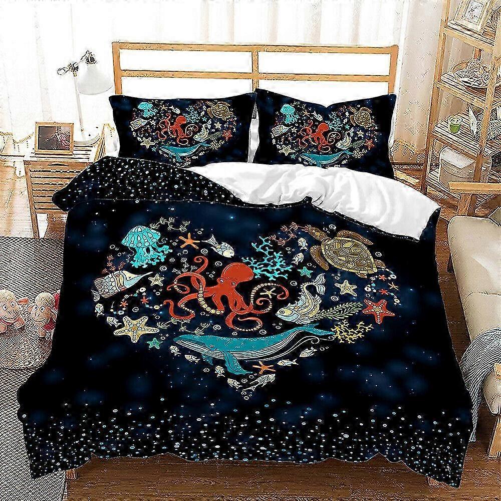 Bed Sheets and Duvet Cover Set with Pillow Cases, Suitable for Various Bed Sizes, Model IU5791
