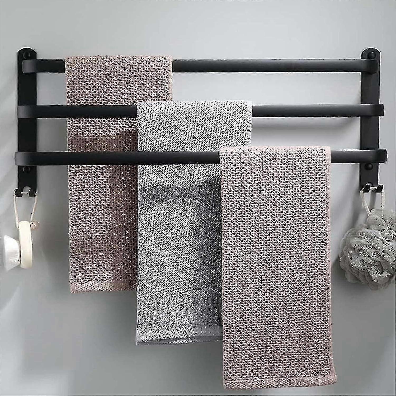 Kylpyhuoneen pyyheteline - seinälle asennettava pyyheteline - ei porausta kylpyhuoneen pyyheteline