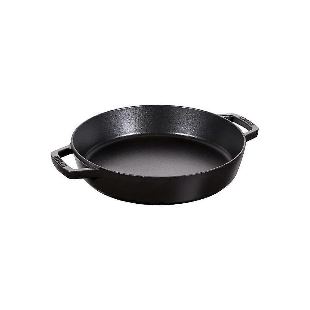 Frying Pan with Two Handles, for Induction Cooking, Cast Iron, 1 Unit, Black , 20 cm