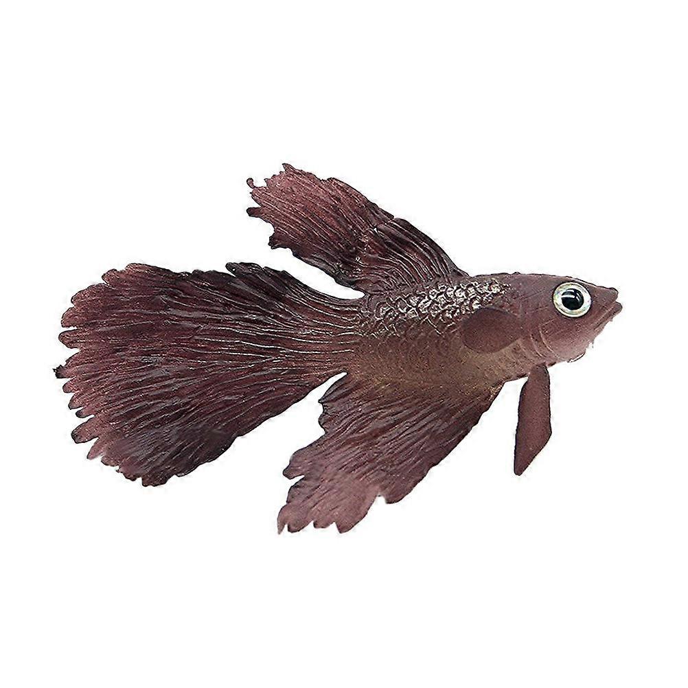 Imitation Floating Betta Soft Aquarium Decor for Aquarium Setup Silicone Brown 1Set