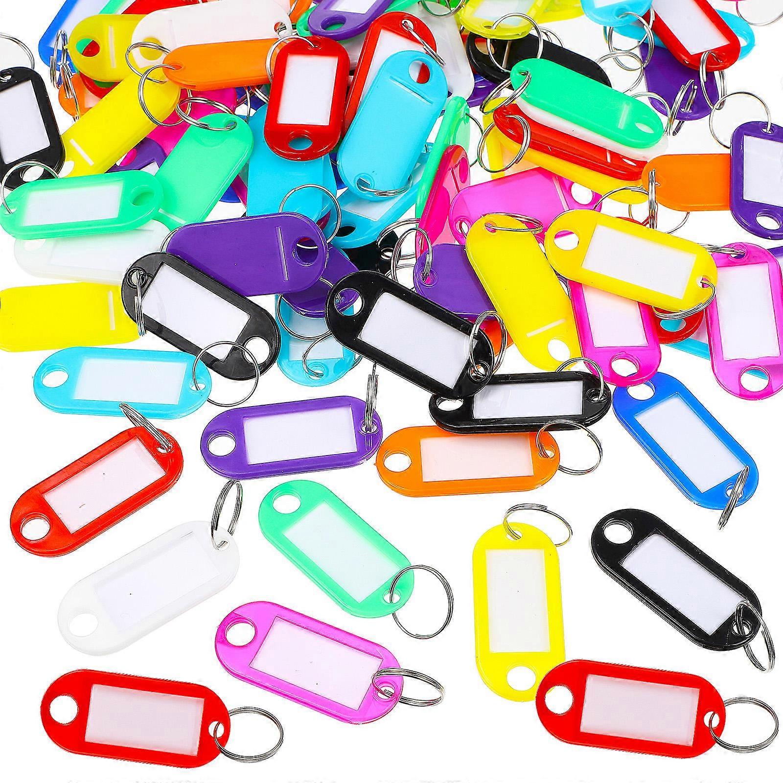 Key Chain Identification Tags Distinguish Personal Items Plastic Writable Key Tags 150Pcs