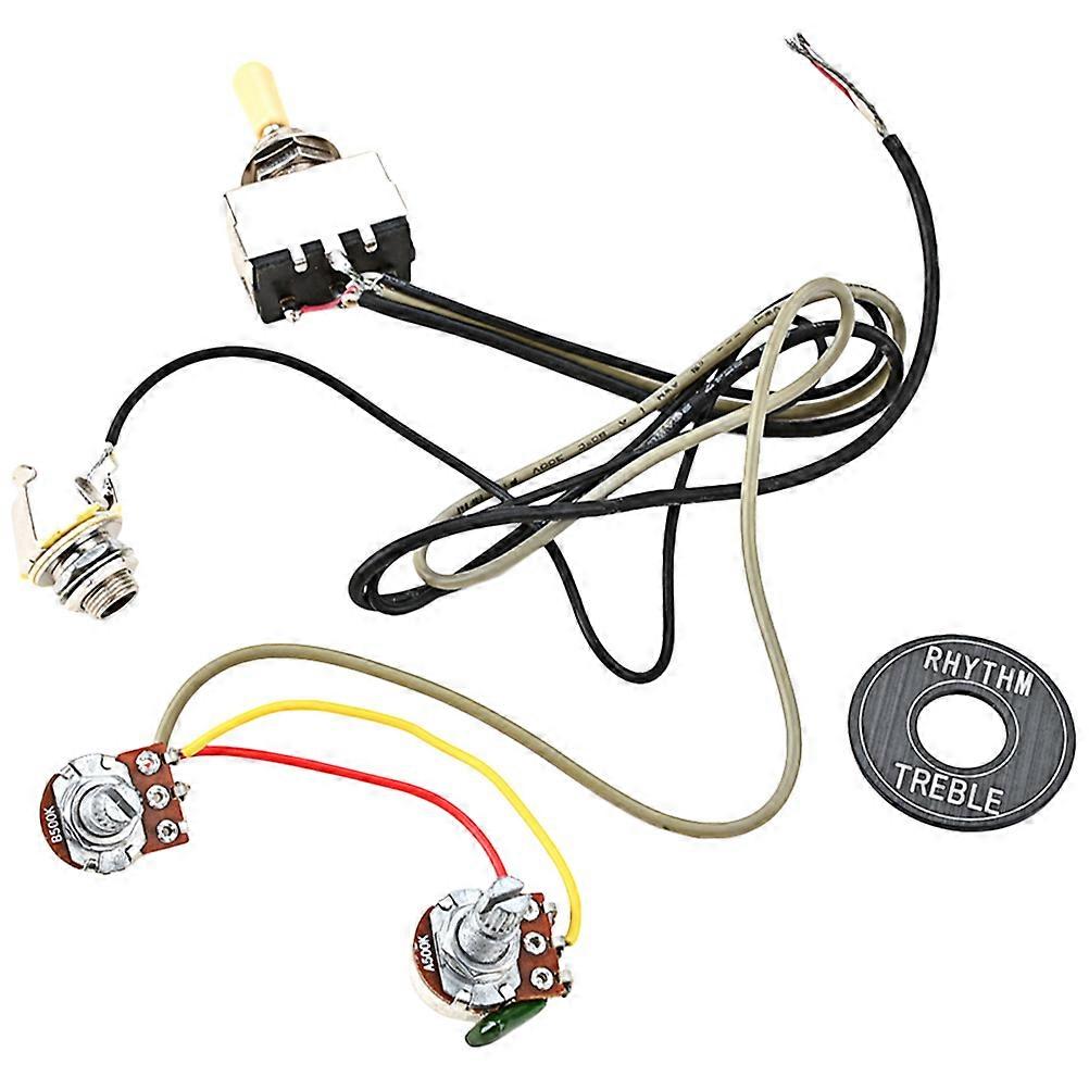 1 Set Electric Guitar Wiring Harness Replacement with Durable Aging Design for Compact and Easy Operation