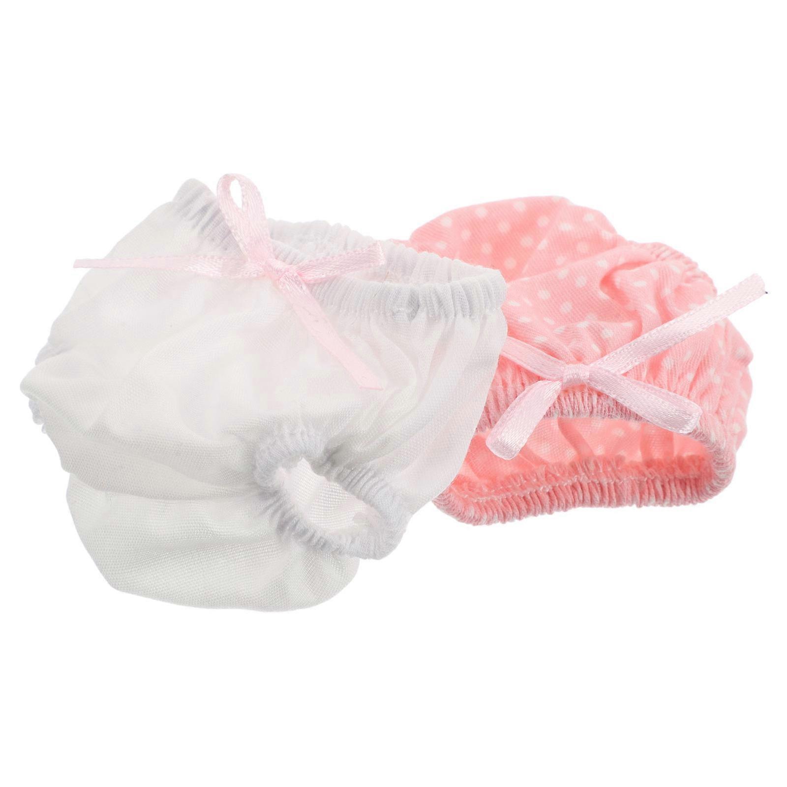 2 Pcs Doll Underwear with Detailed Stitching Playful Training Pants for Dress Up, Pretend Play & Imaginative Fun