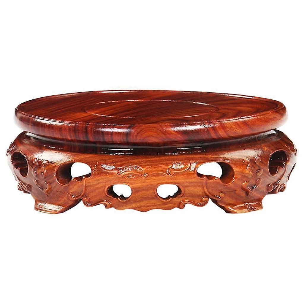Vase Stand Base Round Wooden Chicken Wings Wooden Base Practical Teapot Flower Pot Display Stand