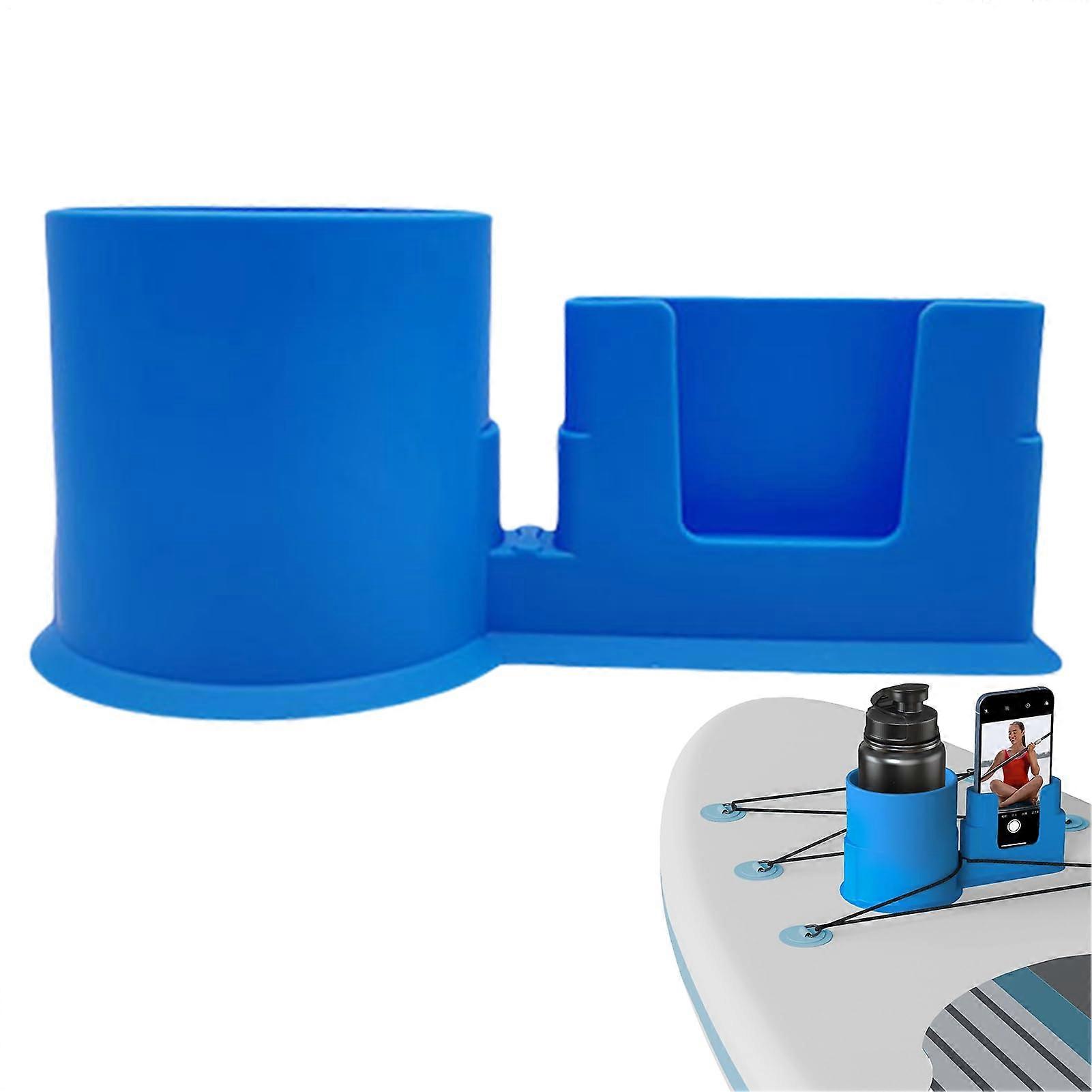 Paddle Board Drink Holder, Multifunctional Surfboard Drink Holder, Blue Kayak Accessory, Compatible with SUP and Surfboards