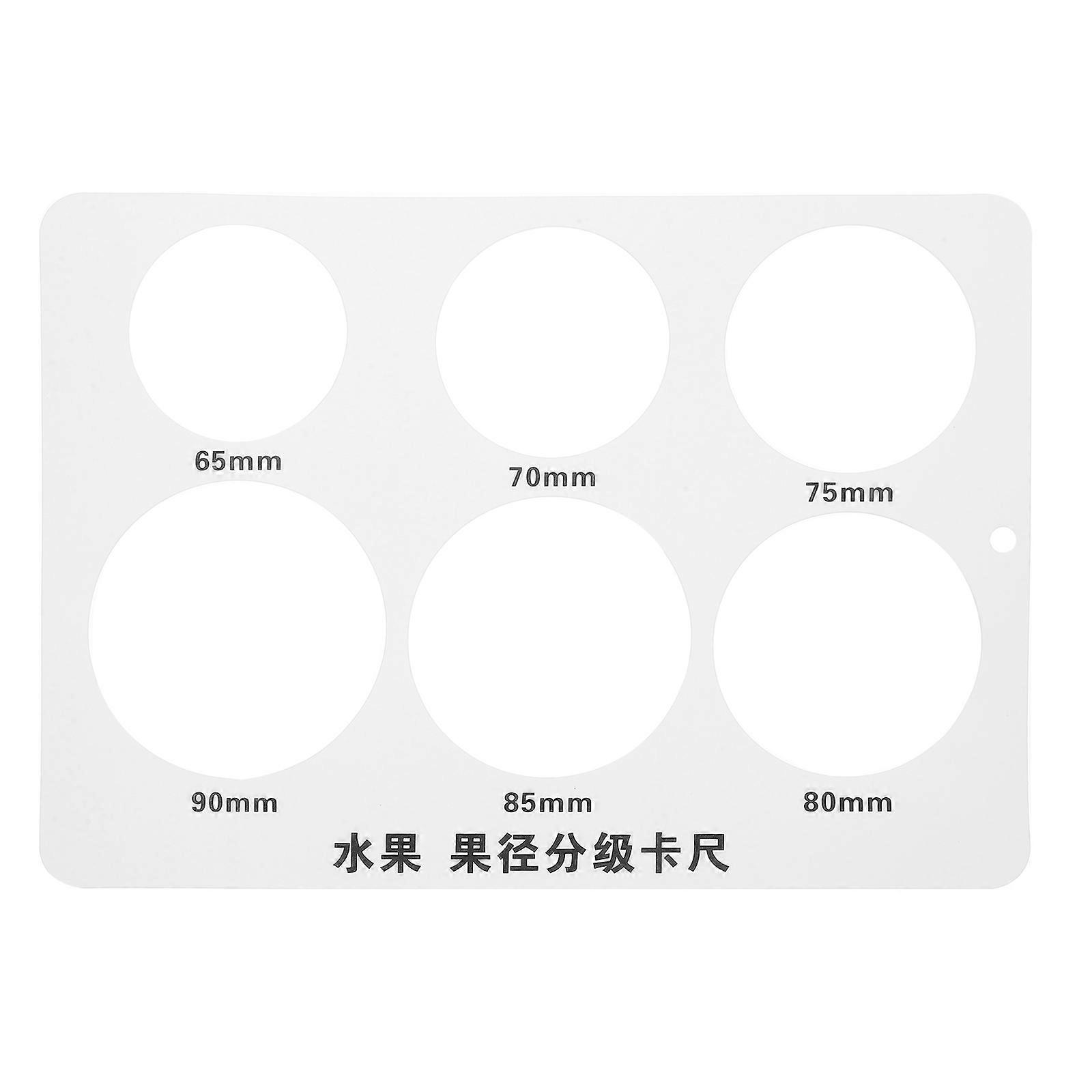 It sounds like you're describing a **portable fruit diameter measuring gauge**, commonly used in agriculture, orchards, or food processing to measure