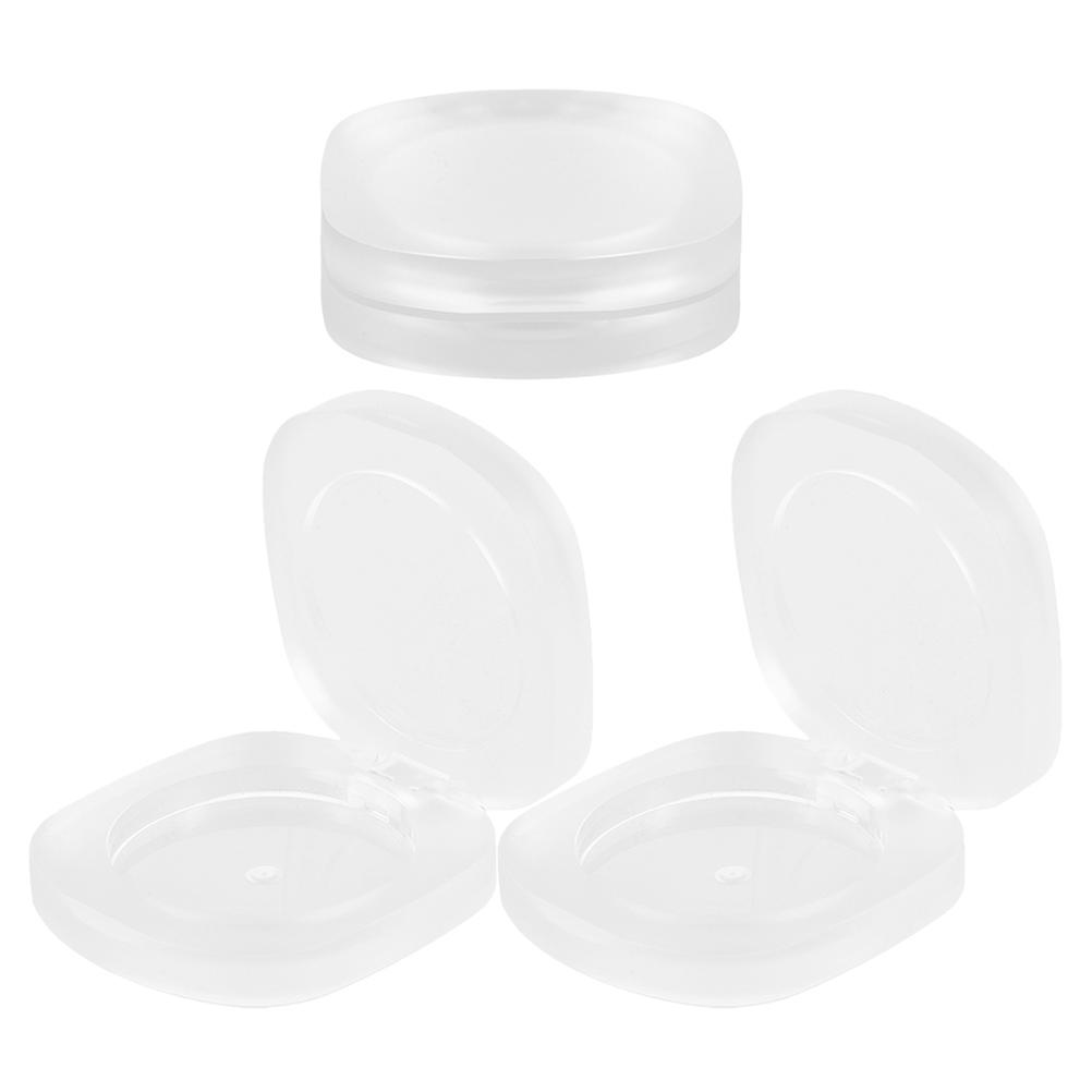 Makeup Box Transparent Frosted Makeup Containers Highlighter Boxes Personal Use Storage Square 3Pcs