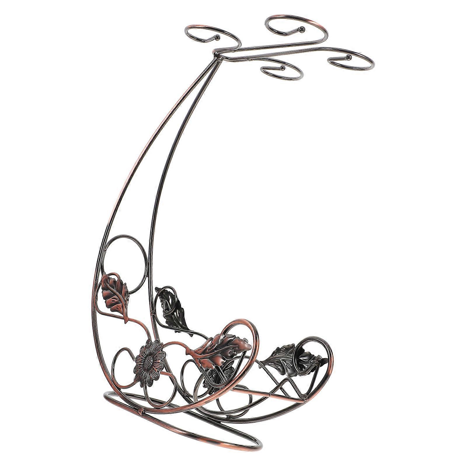 Elegant Hanging Wine Rack with Cup Holder for Home Bar, Restaurant, and Kitchen – Space Saving Display for Bottles and Glasses